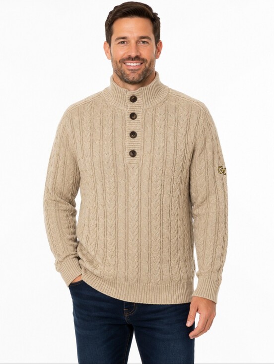 Bobby Jones Other - Bobby Jones Georgia Tech Sweater Mens XL NWT Cotton Wool Cable Knit GT